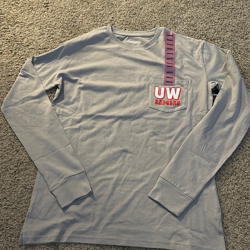 UW Badgers Gray Long Sleeve Shirt